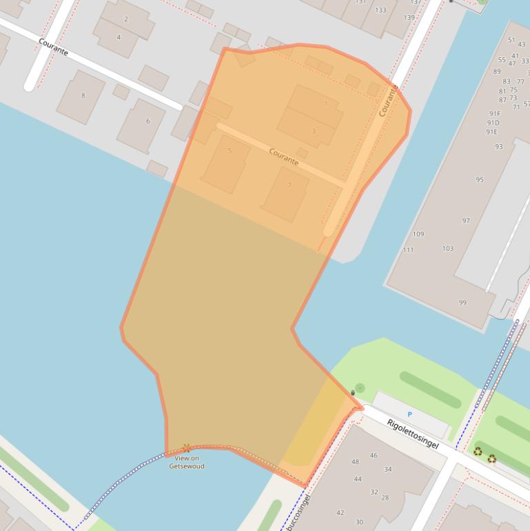 Kaart van postcodegebied 2152TM.