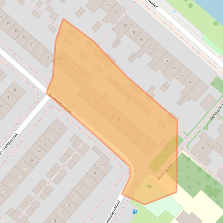 Kaart van postcodegebied 2152XB.