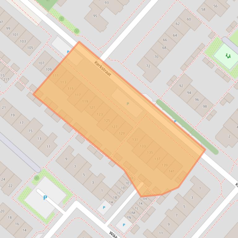 Kaart van postcodegebied 2153BH.