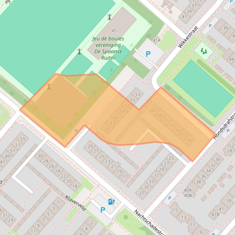 Kaart van postcodegebied 2153CE.