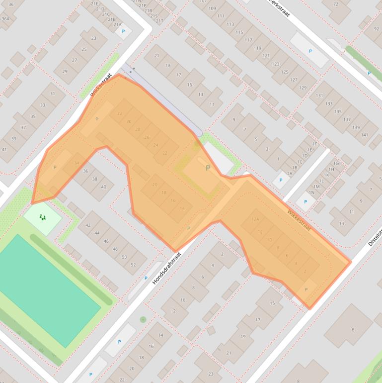 Kaart van postcodegebied 2153CG.
