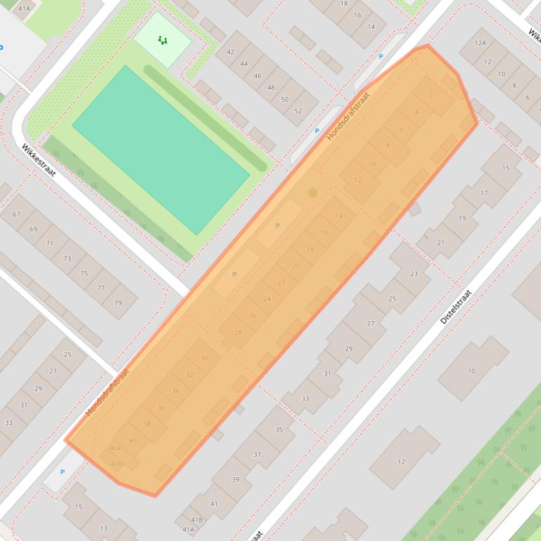 Kaart van postcodegebied 2153CK.