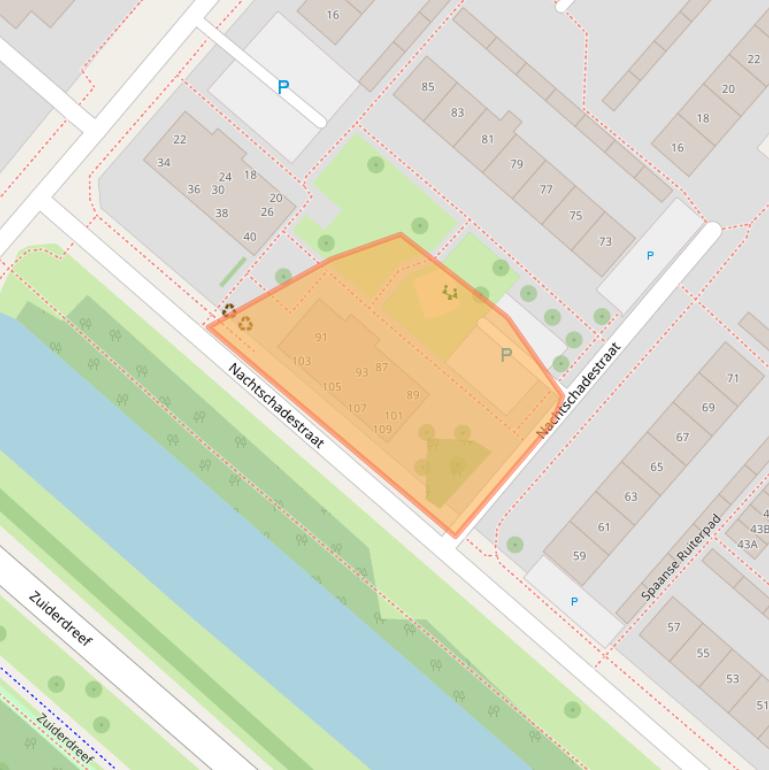 Kaart van postcodegebied 2153EN.