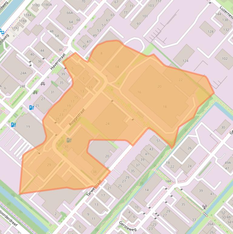 Kaart van postcodegebied 2153GC.