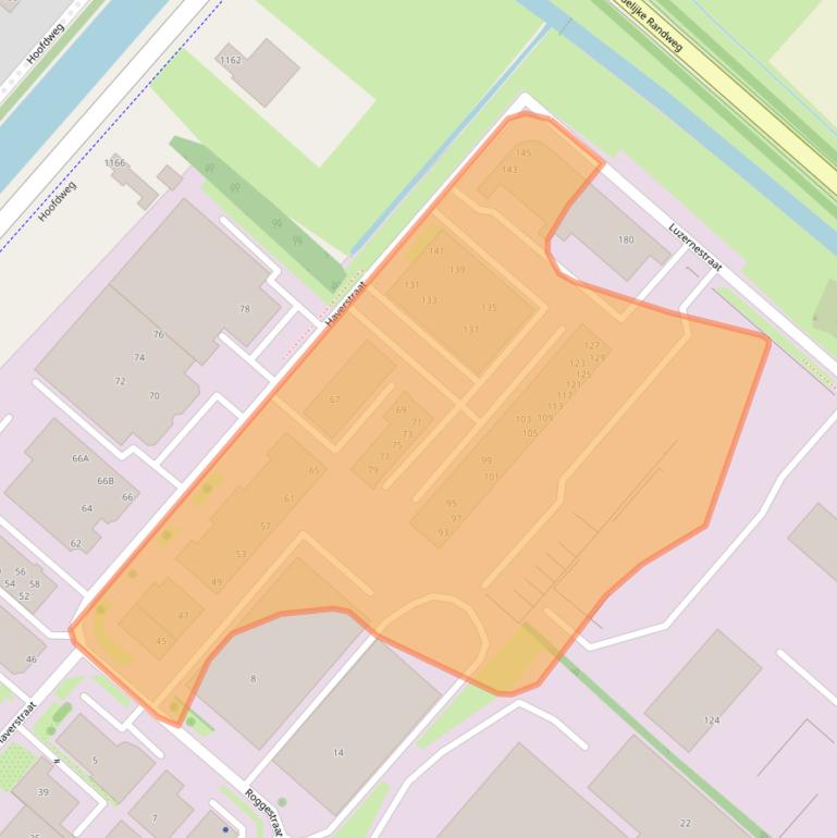 Kaart van postcodegebied 2153GD.