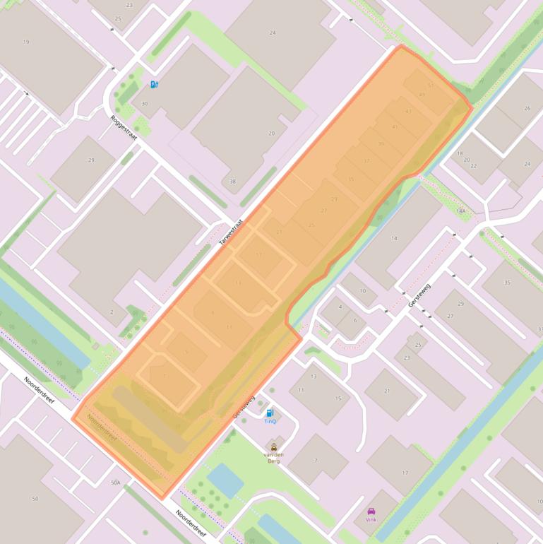 Kaart van postcodegebied 2153GE.