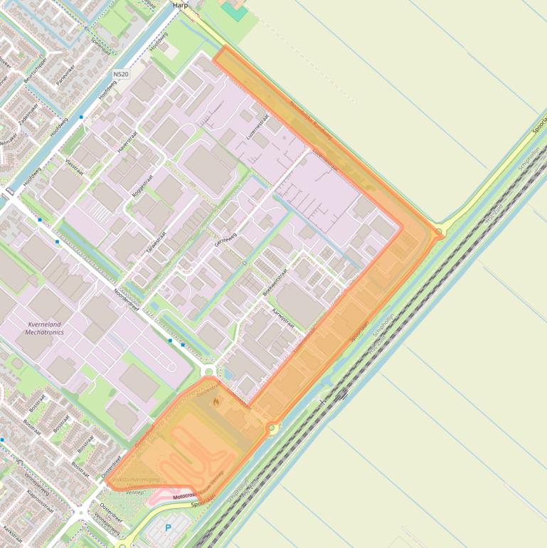 Kaart van postcodegebied 2153GM.