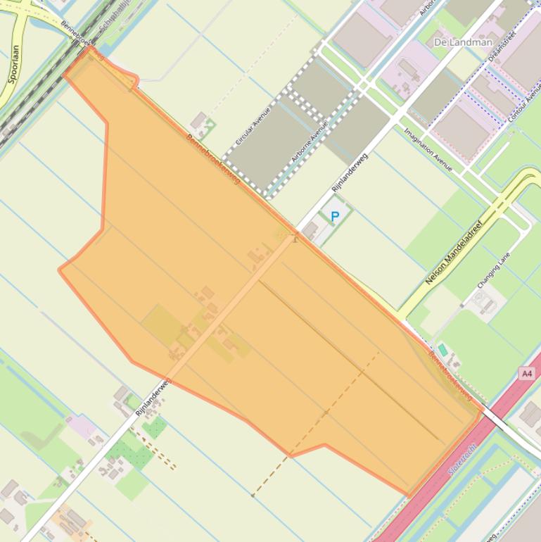 Kaart van postcodegebied 2153KA.