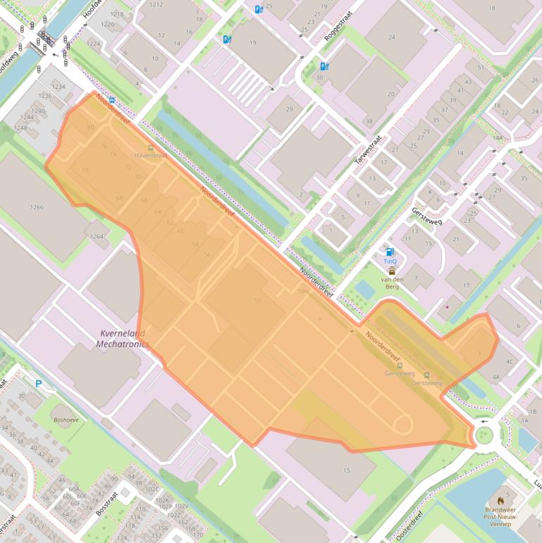 Kaart van postcodegebied 2153LL.