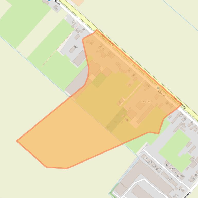 Kaart van postcodegebied 2153MC.