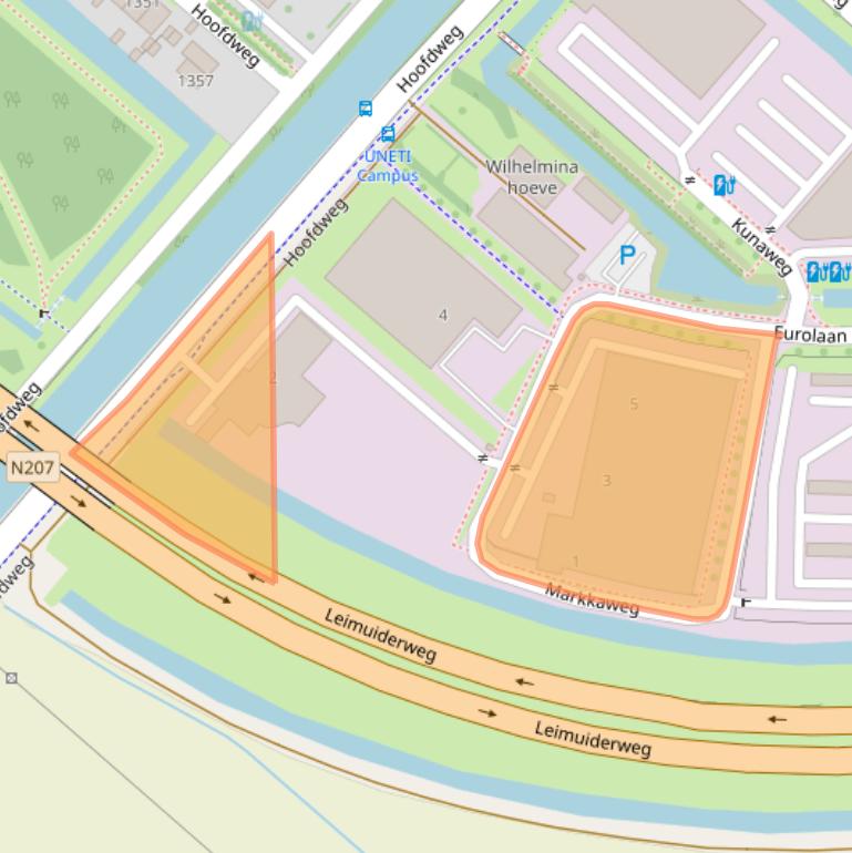 Kaart van postcodegebied 2153NB.