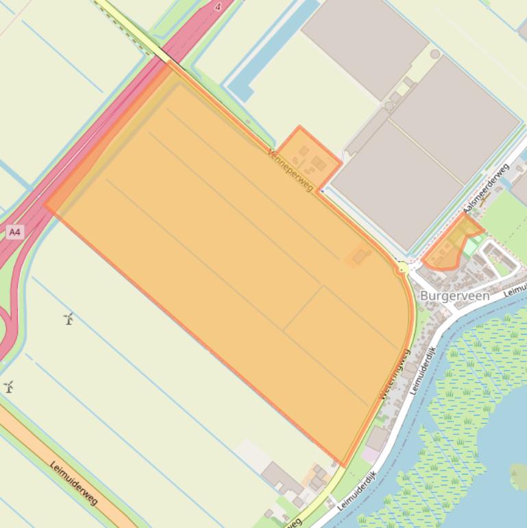 Kaart van postcodegebied 2154ME.