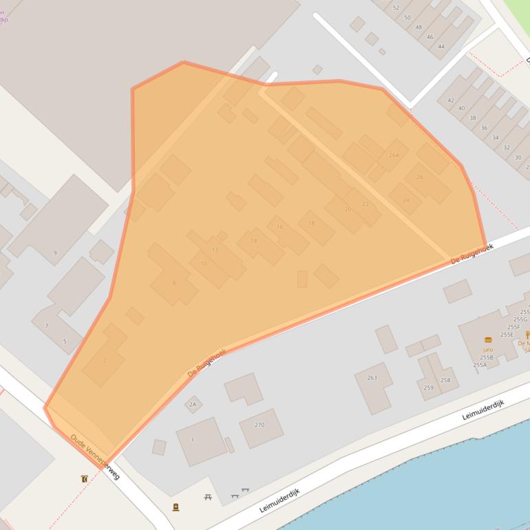 Kaart van postcodegebied 2154MK.