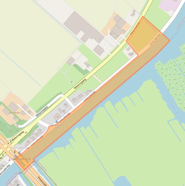 Kaart van postcodegebied 2155MS.