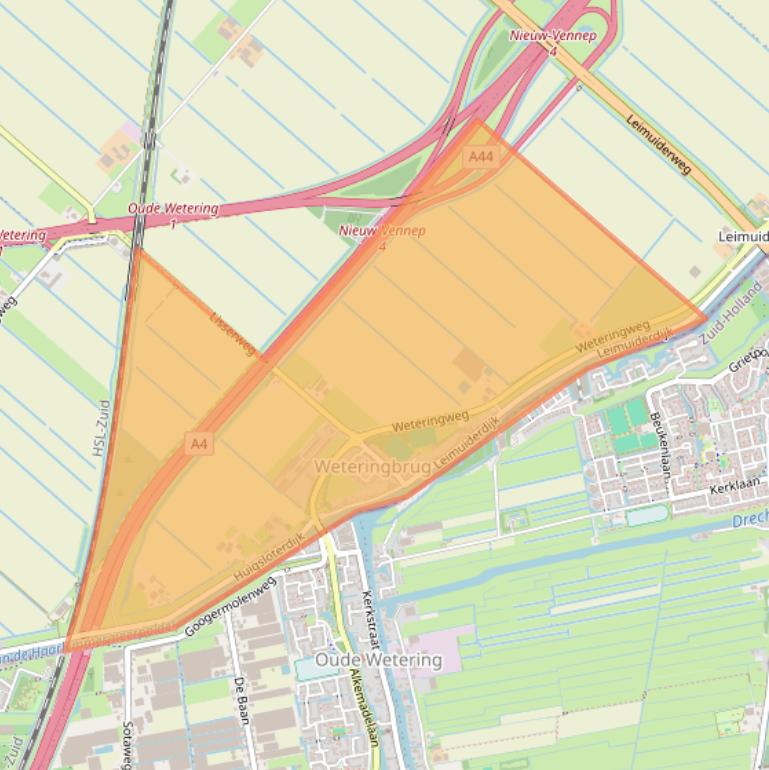 Kaart van postcodegebied 2156.