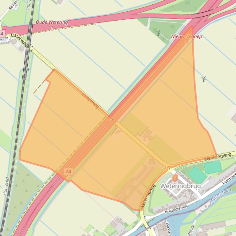 Kaart van postcodegebied 2156LC.