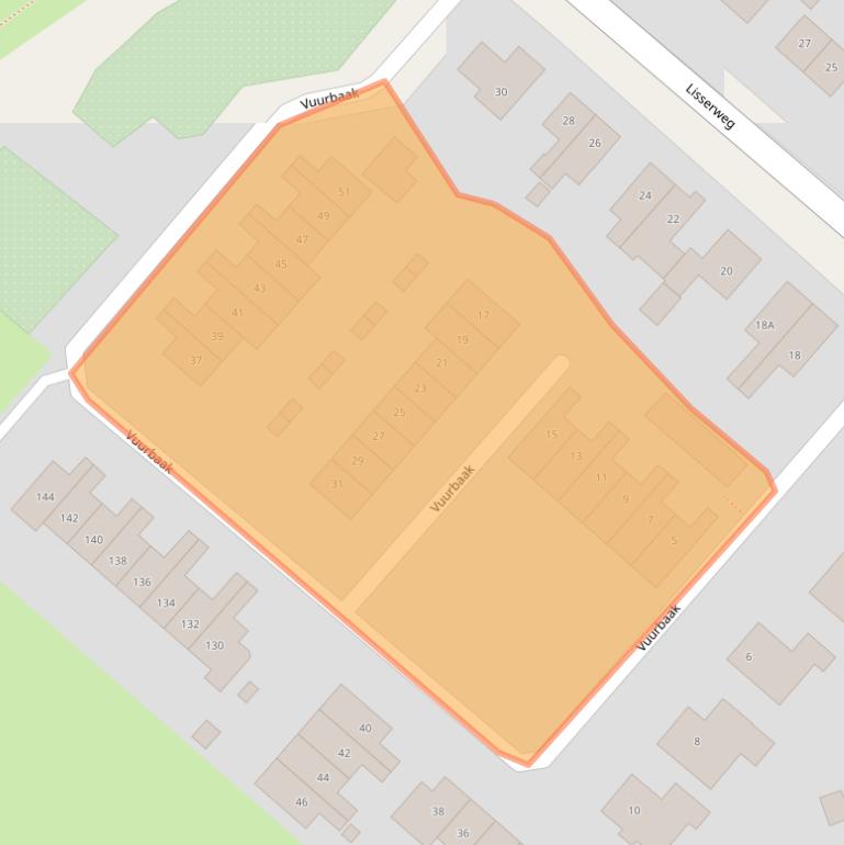 Kaart van postcodegebied 2156LJ.