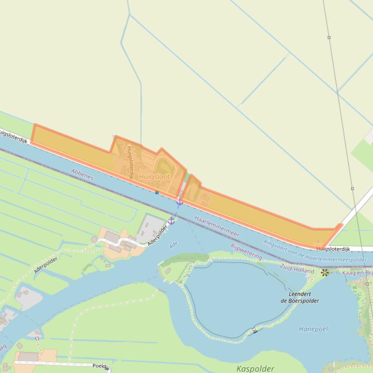 Kaart van postcodegebied 2157LN.