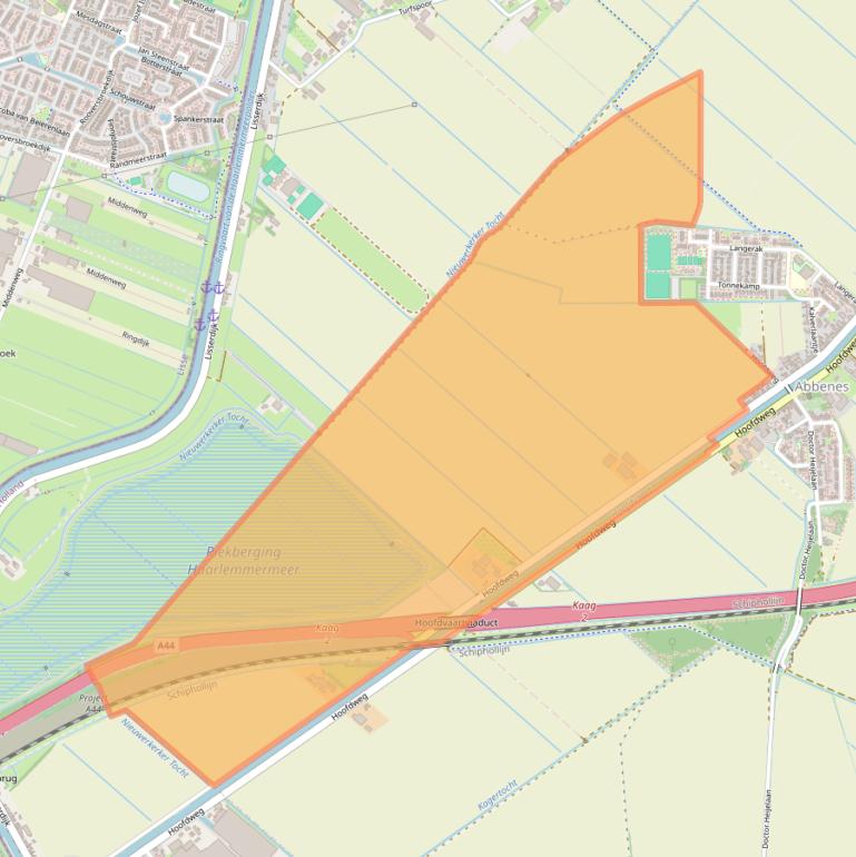 Kaart van postcodegebied 2157MA.