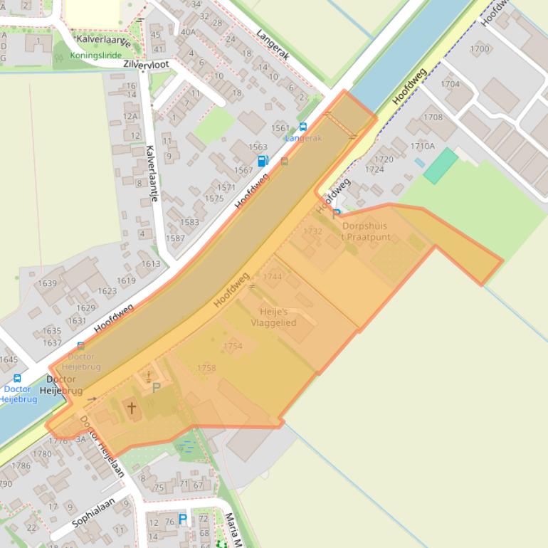 Kaart van postcodegebied 2157NC.
