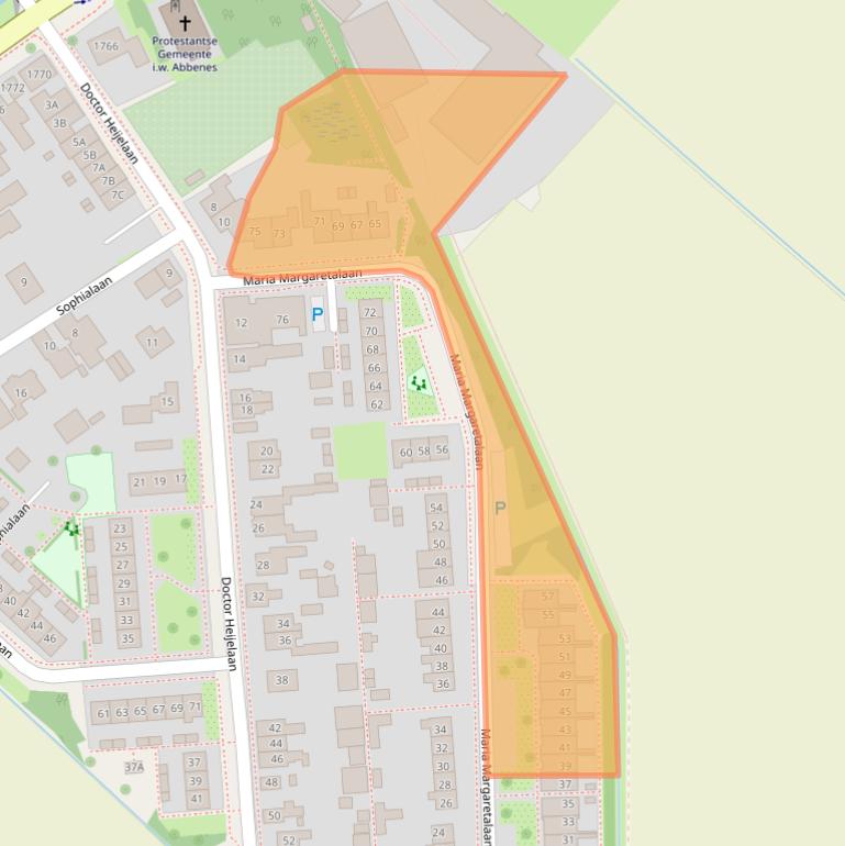 Kaart van postcodegebied 2157NM.