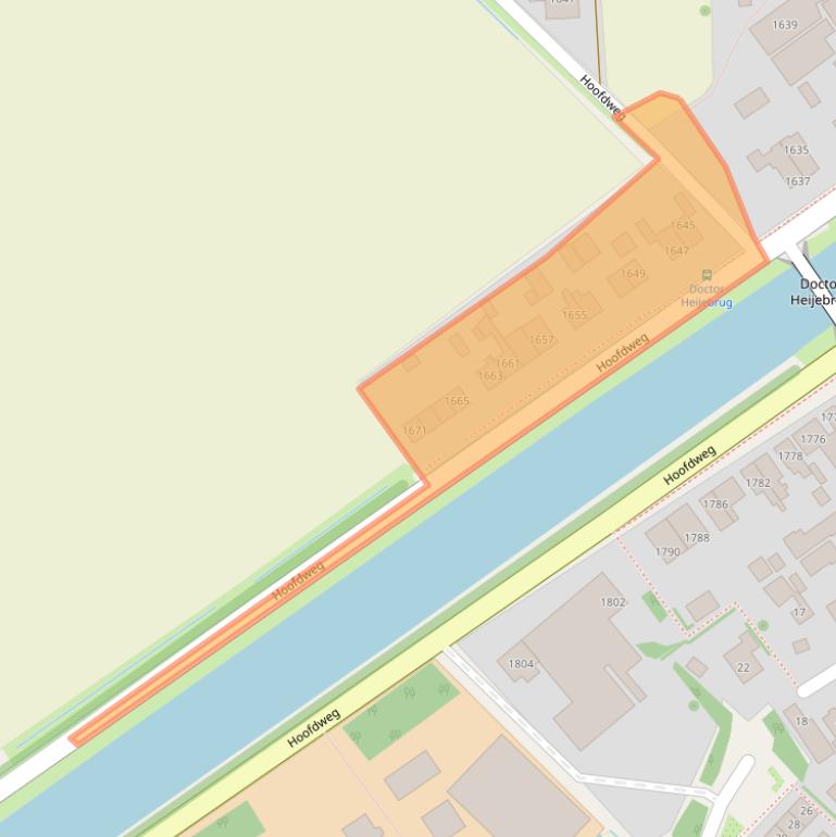 Kaart van postcodegebied 2157PC.