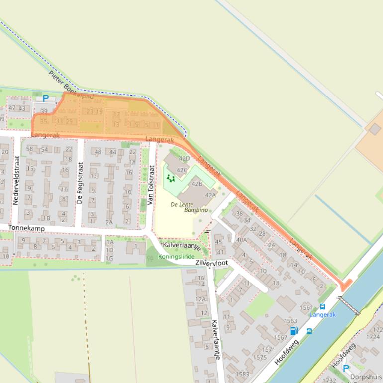 Kaart van postcodegebied 2157PD.