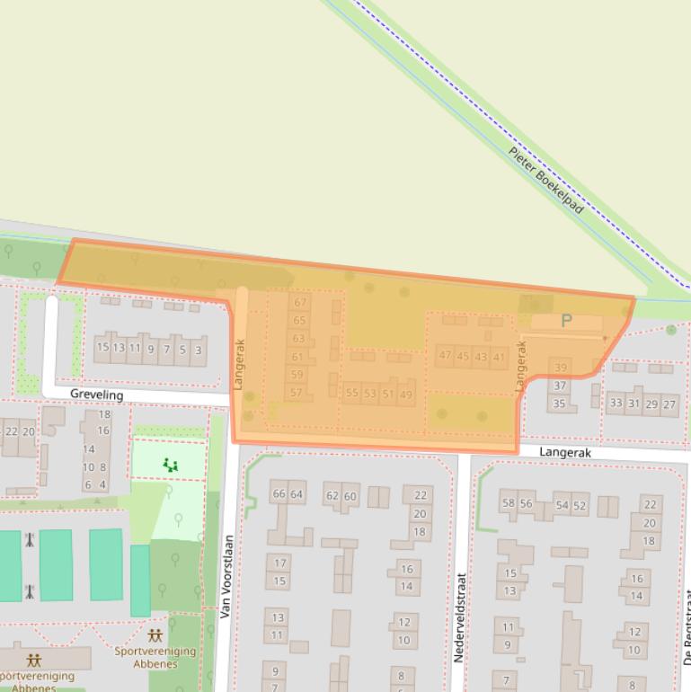 Kaart van postcodegebied 2157PE.