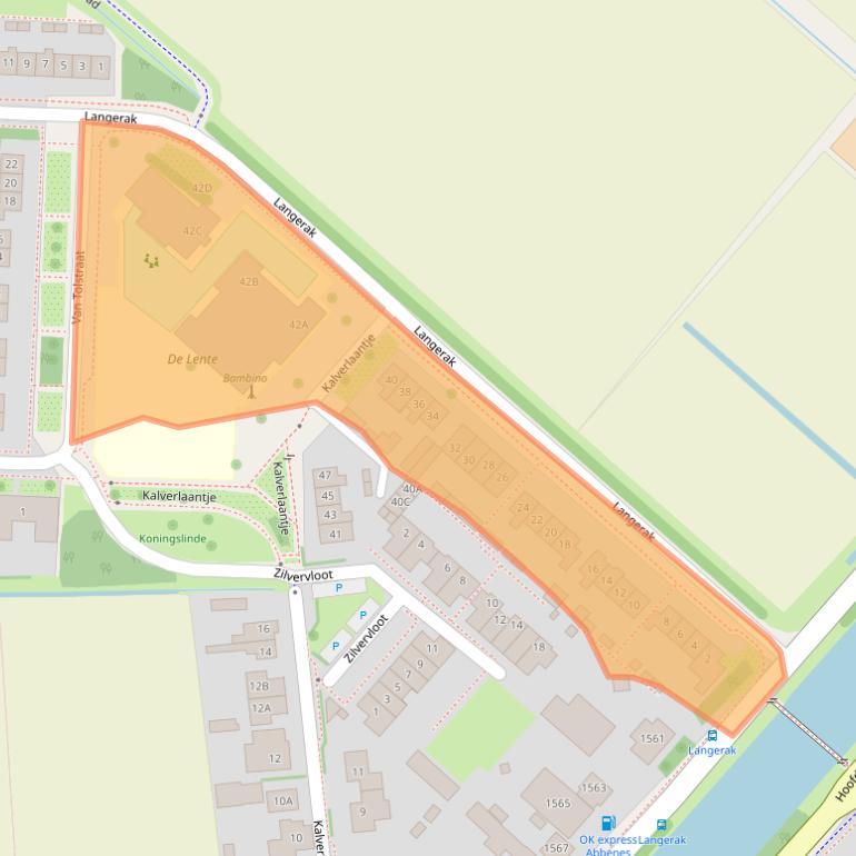 Kaart van postcodegebied 2157PG.