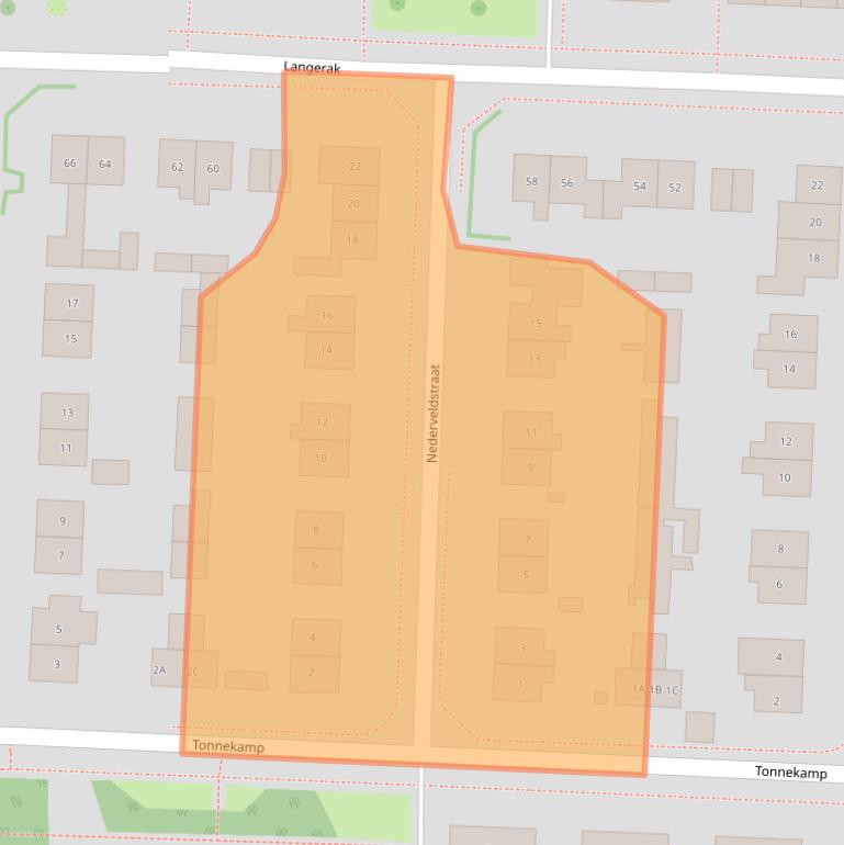 Kaart van postcodegebied 2157PL.