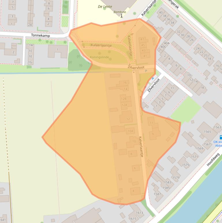 Kaart van postcodegebied 2157PP.