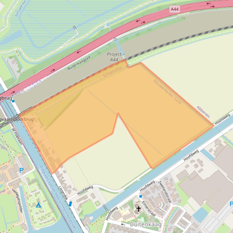 Kaart van postcodegebied 2158LV.