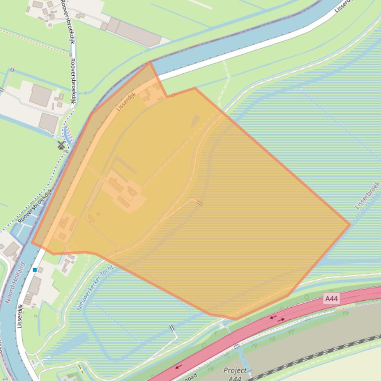 Kaart van postcodegebied 2158LX.