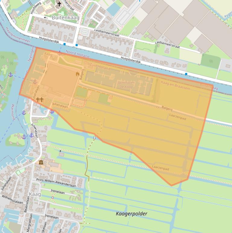 Kaart van postcodegebied 2159LA.