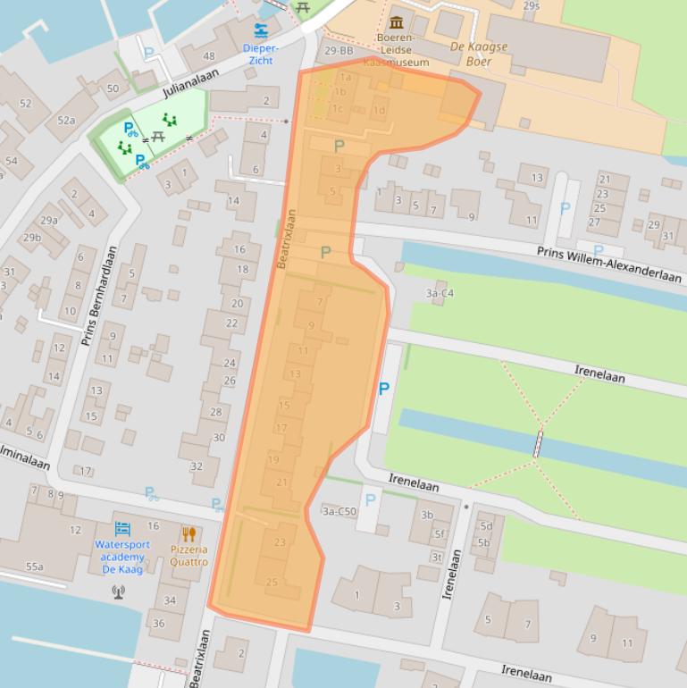 Kaart van postcodegebied 2159LH.