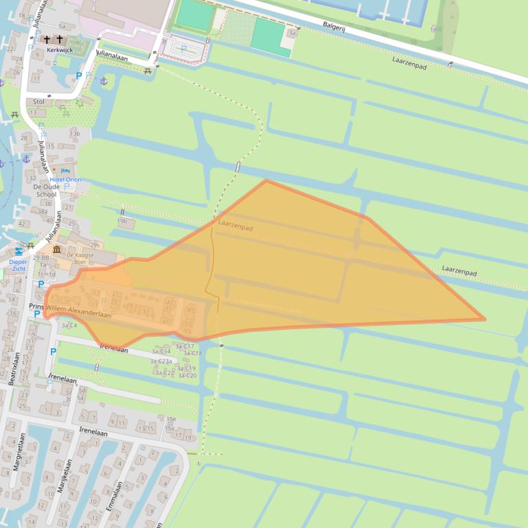 Kaart van postcodegebied 2159LK.