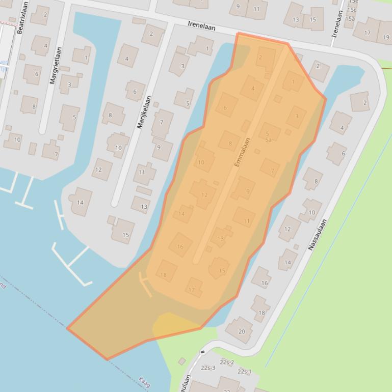 Kaart van postcodegebied 2159LP.