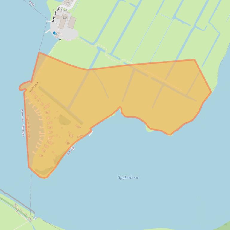 Kaart van postcodegebied 2159LS.