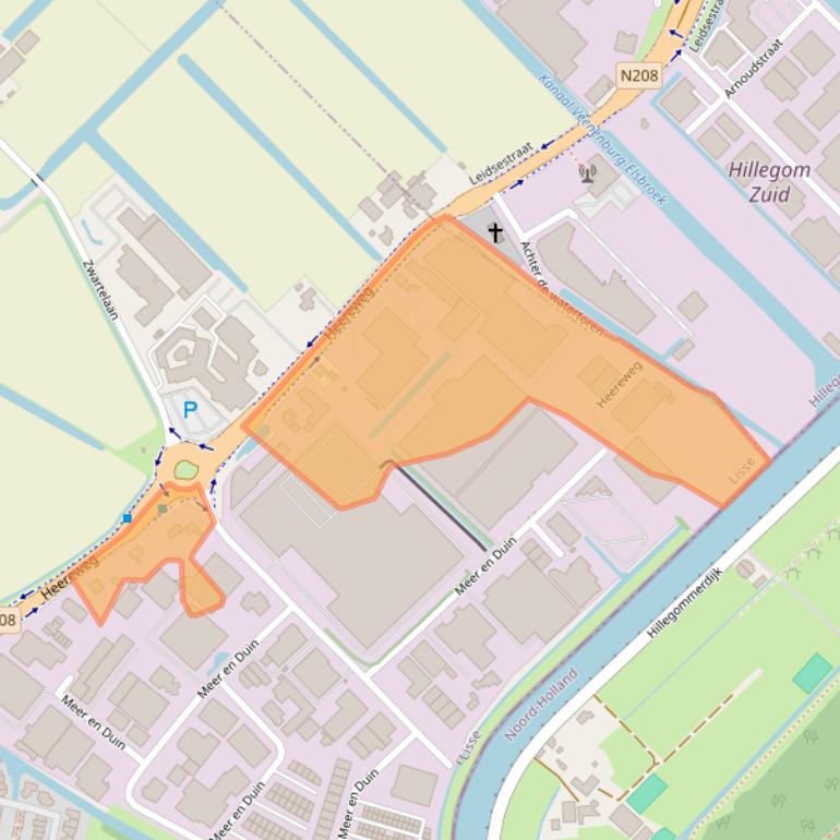 Kaart van postcodegebied 2161AB.