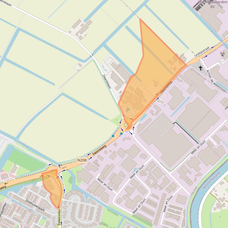 Kaart van postcodegebied 2161AG.