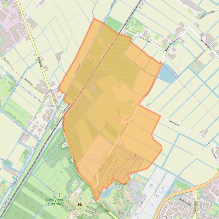 Kaart van postcodegebied 2161AP.