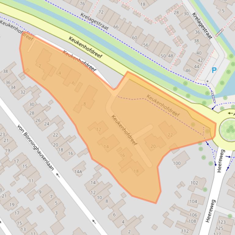 Kaart van postcodegebied 2161AZ.