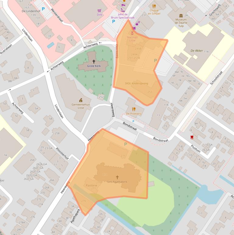 Kaart van postcodegebied 2161BH.