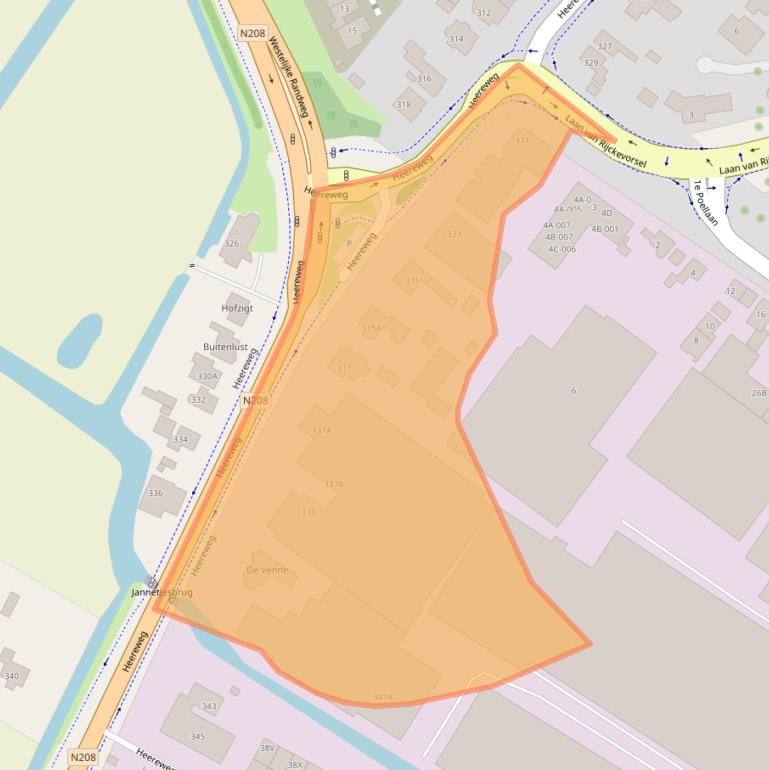 Kaart van postcodegebied 2161BL.