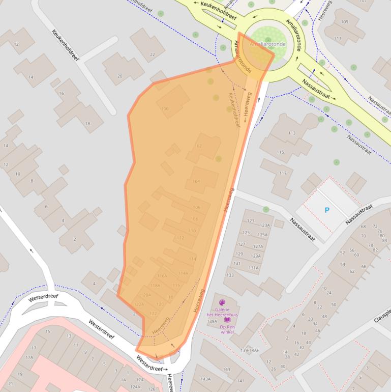 Kaart van postcodegebied 2161BM.