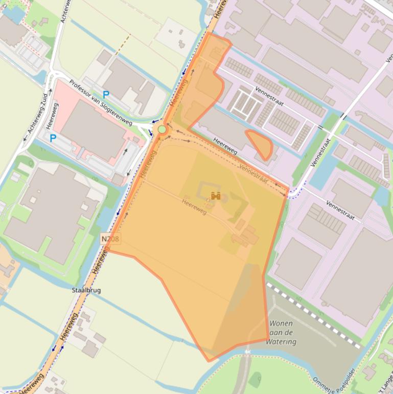 Kaart van postcodegebied 2161CA.