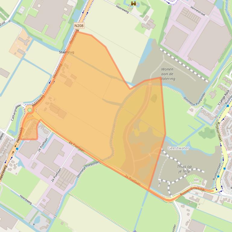 Kaart van postcodegebied 2161CB.