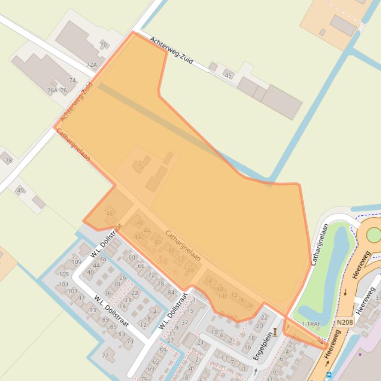 Kaart van postcodegebied 2161CK.