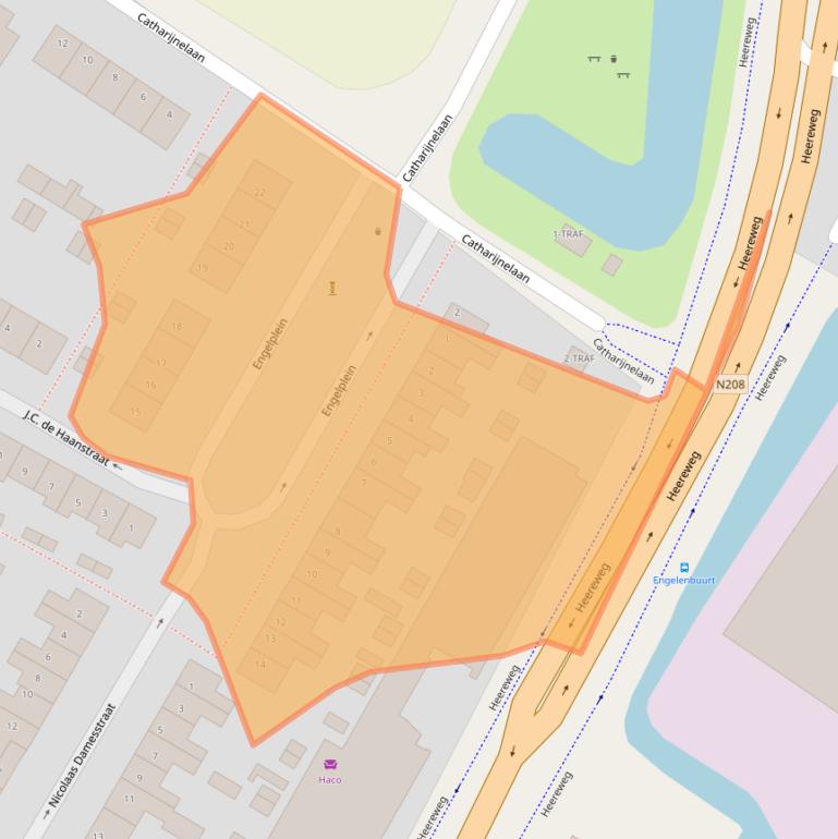 Kaart van postcodegebied 2161CL.