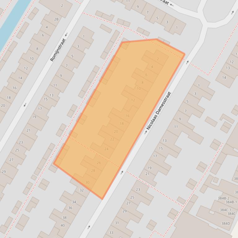 Kaart van postcodegebied 2161CV.